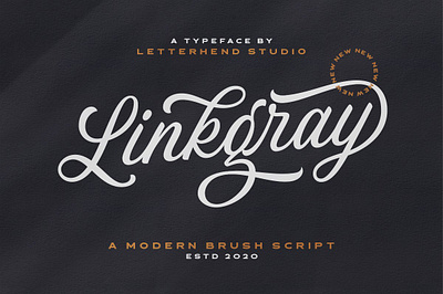 Linkgray Script Font branding brush font calligraphy calligraphy font display font font fonts graphic design handlettering handwriting handwriting font lettering logo font logo fonts retro font script font typeface typefaces typography vintage font