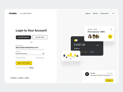 Login UI branding card ui clean design header landing page login login page login screen product design split screen typography ui ui ux user experience user interface ux website white