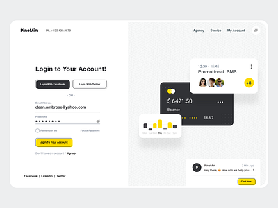 Login UI branding card ui clean design header landing page login login page login screen product design split screen typography ui ui ux user experience user interface ux website white