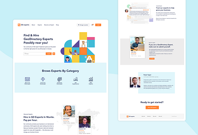 GeoDirectory Experts Home page. app design branding design icon landing page photoshop typography ui ux web