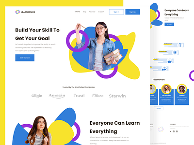 Landing Page of Learngenius design indonesia designer landing page landing page design ui ux web website