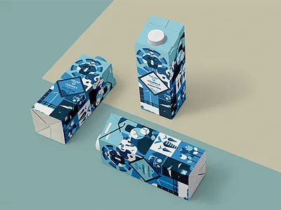 Milk Box beverage branding design drink illustraion label logo milk package design packaging print