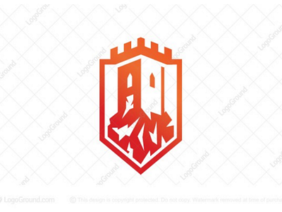 Shield Fort Logo brand castle castle logo design fort fort logo fort logo for sale fortress fortress logo identity logo security shield shield fort shield fort logo