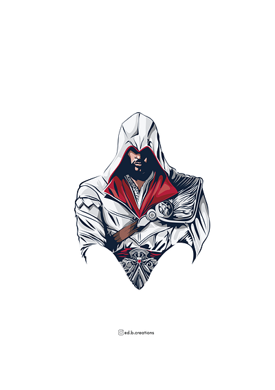 Ezio Auditore Da Firenze design digital 2d digitalartist illustraion illustraor illustration vector vector art vector artwork vector artworks