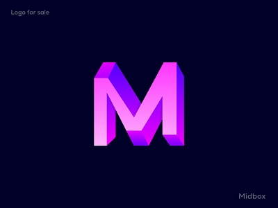 Letter M - Midbox abstract logo block brand branding cahin clean logo crypto identity illustration letter logo logo design logo inspiration logo maker m m logo mark minimalist logo symbol vector