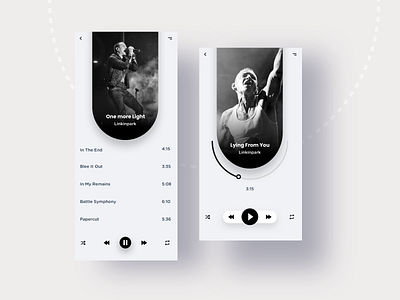 Music Player App Concept app design app ui applicaiton application application ui clean daily 100 challenge dailyui design minimal music player ui ui ux ui design user experience user interface userinterface