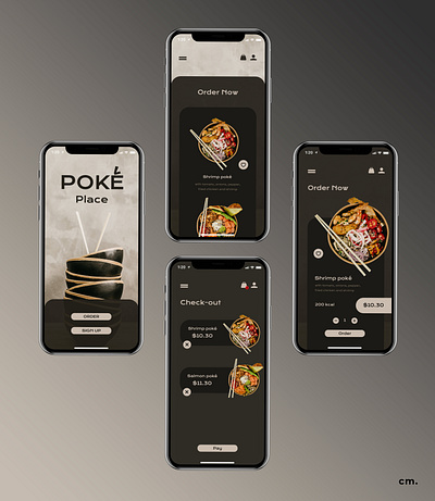 Poké Place app branding design minimal ui web website