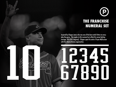 The Franchise Numeral Set athletic athletic font baseball baseball numbers design numbers numeral set sport numbers sports sports font typography