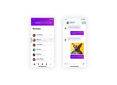 DAY 013 - DIRECT MESSAGING app design flat icon illustration minimal ui ux vector web