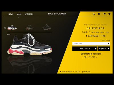 E Commerce Shop Single Item | UI #012 012 balenciaga branding color daily dailyui dailyui012 dailyuichallenge design ecommerce ecommerce design ui uiux uiuxdesign uiuxdesigner ux