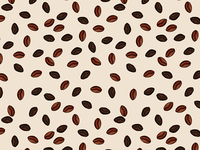 Coffee Beans caffeine coffee coffee beans ink pattern surface pattern surface pattern design watercolour