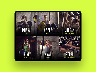 Athlete Grid app arcade crossfit exercise landing page mobile nike tablet design ux workout