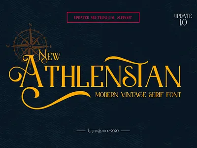 [FREE FONT] Athlenstan - Modern Vintage Serif Font design font font awesome font bundle font design fonts lettering logo font typeface typography