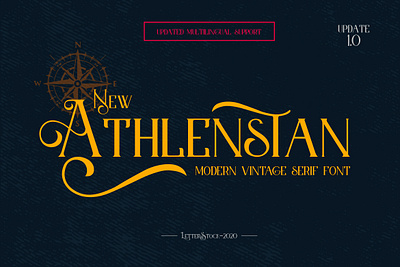 [FREE FONT] Athlenstan - Modern Vintage Serif Font design font font awesome font bundle font design fonts lettering logo font typeface typography