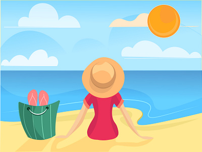 sea art design flat graphics design icon illustration illustrator logo typography vector
