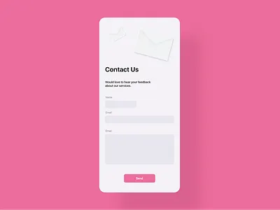 Daily UI 28 - Contact Us dailyui minimal neumorph neumorphic neumorphism soft ui ui ui challenge web webdesign