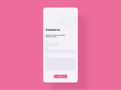 Daily UI 28 - Contact Us dailyui minimal neumorph neumorphic neumorphism soft ui ui ui challenge web webdesign