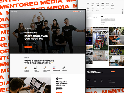 Mentored Media Website agency australia branding brief clean creative duotone ecommerce identity landing page marketing minimal project responsive services studio typography web website wordpress