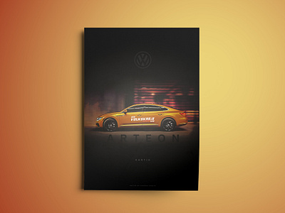 Volkswagen Arteon Poster arteon car design painting poster vw