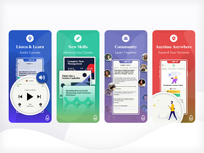 iOS App Store Preview app store branding gradient icons illustration ios previews screenshots vector