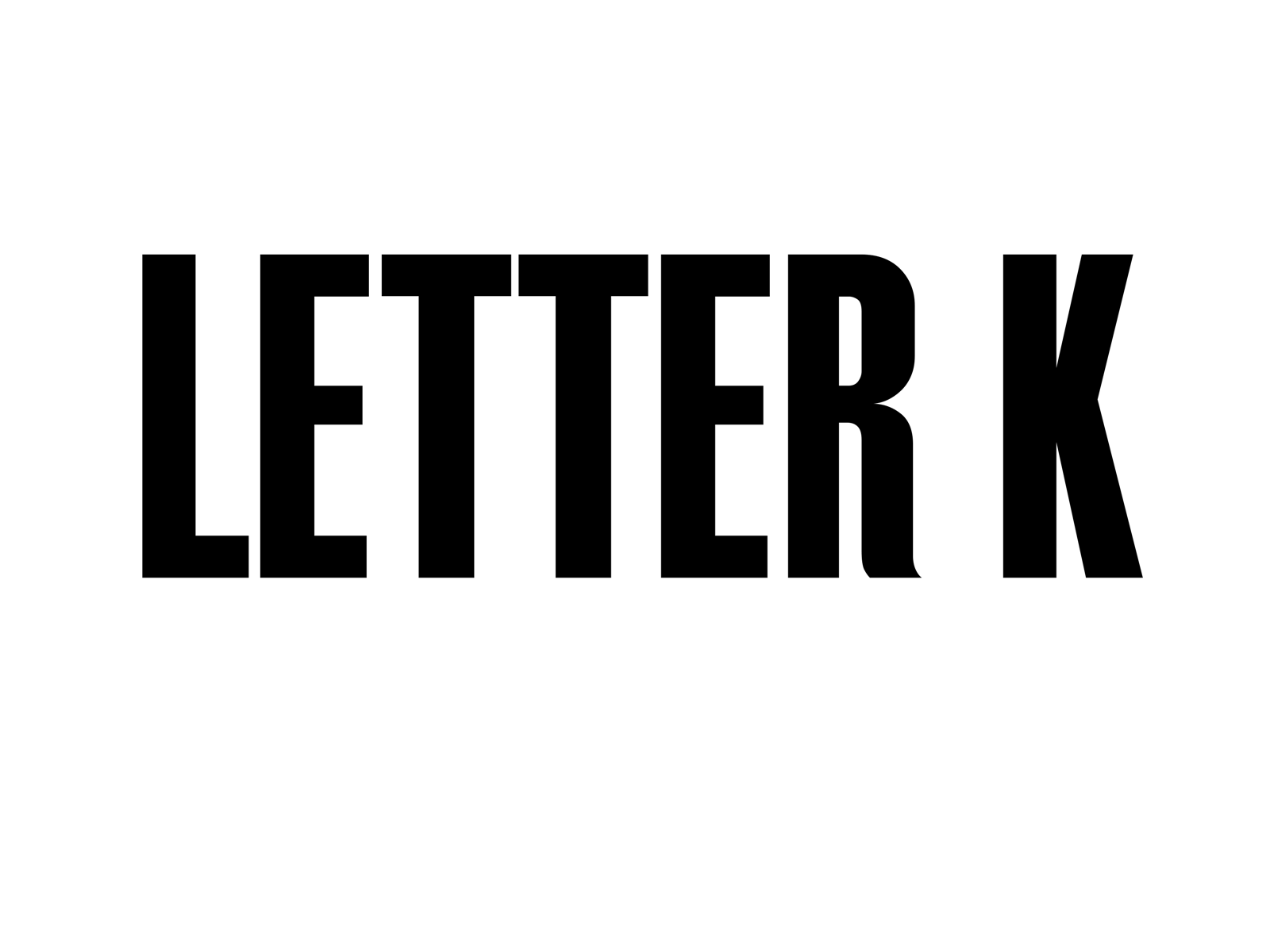 Letter K explorations animation bold font branding clean design typography vector wordmark