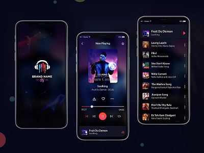 Mobile Music Player Ui Design PSD android app app design free psd ios login profile ui user profile web