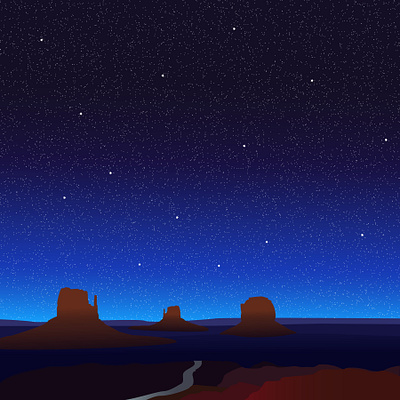 Nevada adobe illustrator design graphic illustration illustrator nevada night vector vector art