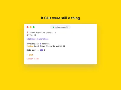 If CLIs were still a thing experiment