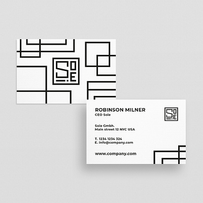 Business Card Soie business card business card design creative creativity design designer graphic design minimal modern typography visiting card visiting card design