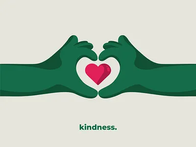 Kindness agency colors coworkers coworking design drawing flat green hands illustration illustration art illustrator instagram kindness series values vector visual visual art