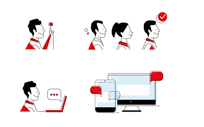 icon set character design vector vector illustration