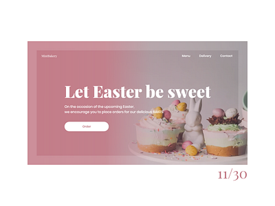 Challenge 11/30 bake challenge daily challange easter order pink sweet ui ui design