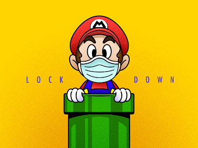 Super Mario | Lockdown coronavirus covid covid19 illustration lockdown mario mask pandemic super mario virus