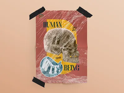 human being aesthetic art direction concept design design illustrator minimal poster art poster design typography