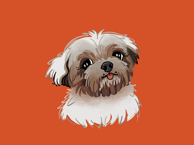 Shih Tzu Love dog illustration doggy dogs doodle illustration pets procreate shih tzu