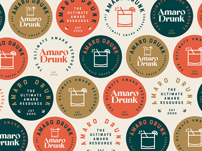 Amaro Drunk Badge Collection badge badge design cocktail design drink icon illustration logo mark stickers typography