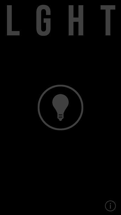 LGHT Flashlight App Design app design flat icon minimal type ui ux