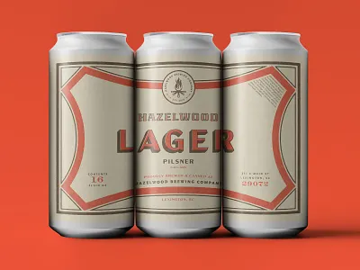 Hazelwood Brewing Co Beer Crowler Labels beer beer can design beer label beer label design brewery can design crowler lager outdoors vintage type