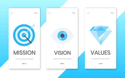 mission vision values web app icon signs business concept design flat icon landing landing page mission trust values vector vision visions web