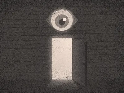 36 Days of Type - I 36 days of type 36days 36daysoftype 36daysoftype07 3d door eye eyeball illustration lettering shadow symbolism texture type typography vintage