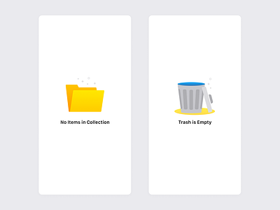 Empty States app empty empty state folder illustration ios placeholder trash ui