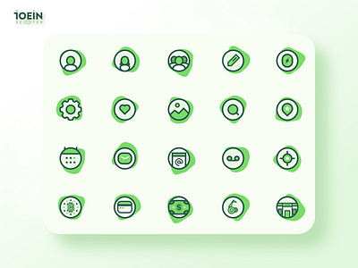 Joein icons - Pack branding colourful flat icon icondesign icondesigner illustration illustrator logo minimal ui ux vector