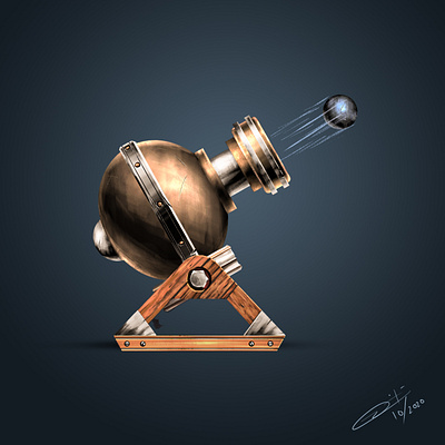 canon & cannon ball art concept art conceptart design digitalart game illustration photoshop photoshop cs6