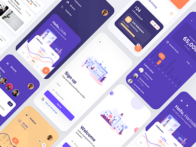 Octapa Social management app analyze app concept dashboard design graph graphic home illustration ios iphonex kit minimal mobile ui ux