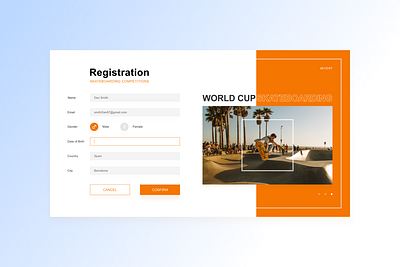 Registration - #1 dailyui design ui ux web