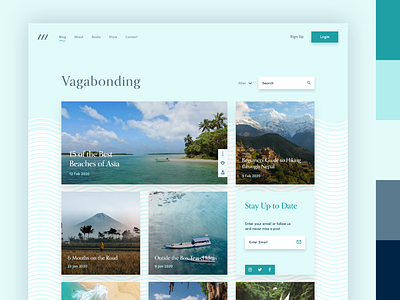 Blog Colour Palette Exploration article blog modern news sea teal travel web design