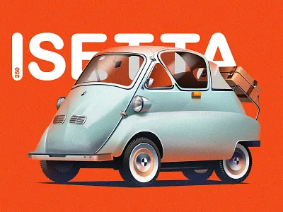 BMW Isetta car cardesign carillustration illustration transportation transportationillustration