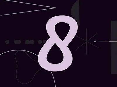 8 - 36daysoftype abstract illustration letter lettering line logo mark minimalism number procreate shape sign typography