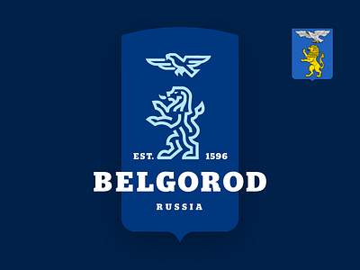 Coat of arms of Belgorod belgorod bird coatofarms lion logo