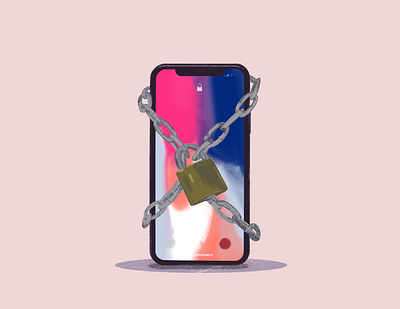 Phone Security cybersecurity digital illustration editorial illustration hackers illustration procreate technology